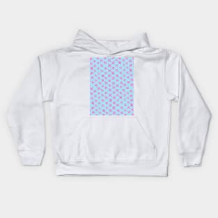 X stitches pattern - pink and blue Kids Hoodie
